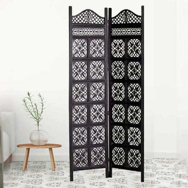 Cecil Solid Wood 4 Panel Room Divider - New Shilpi Handicrafts