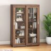 Elliot Sliding Book Shelf Classic Walnut - Urban Ladder
