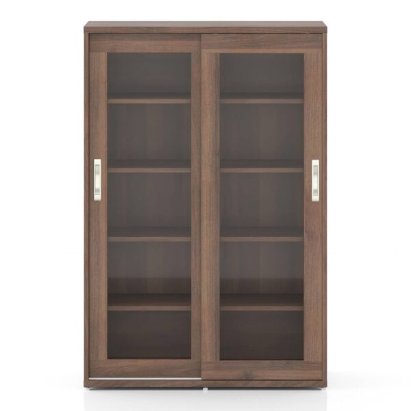 Elliot Sliding Book Shelf Classic Walnut - Urban Ladder