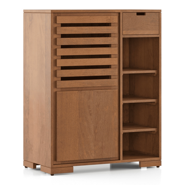 Madden Shoe Cabinet Finish Amber Walnut - Urban Ladder