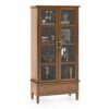 Malabar Bookshelf Display Cabinet 55 book Capacity Amber Walnut Finish - Urban Ladder