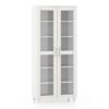 Paige Tall Storage Cabinet in Frosty White - Urban Ladder