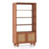 Takai Solid Wood and Cane Bookshelf In Red Cedar Finish - Urban Ladder Takai Solid Wood and Cane Bookshelf In Red Cedar Finish - Urban Ladder
