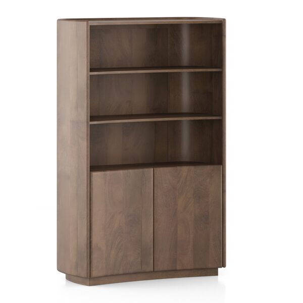 Torin Solid Wood Bookshelf In Danish Walnut Finish - Urban Ladder