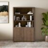 Torin Solid Wood Bookshelf In Danish Walnut Finish - Urban Ladder