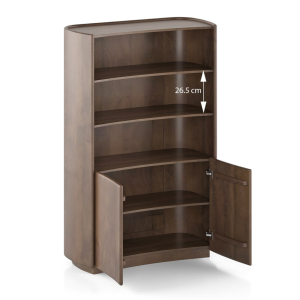 Torin Solid Wood Bookshelf In Danish Walnut Finish - Urban Ladder