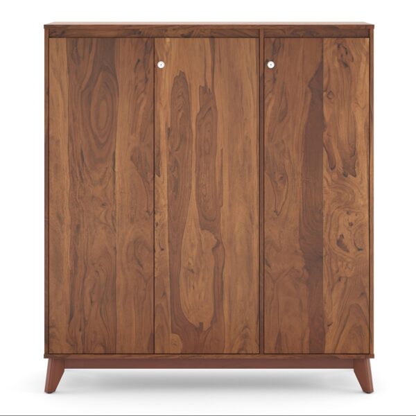 Webster 32 Pair Shoe Rack in Sheesham Finish - Urban Ladder