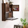WOODENMOOD Rectangular Wall Cabinet Cum Study - Woodenmood