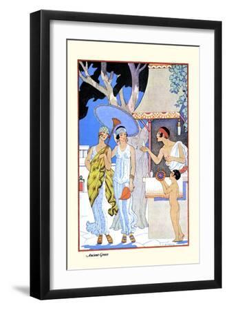 Ancient Greece - Black Framed Art Print Wall Art, 12x18