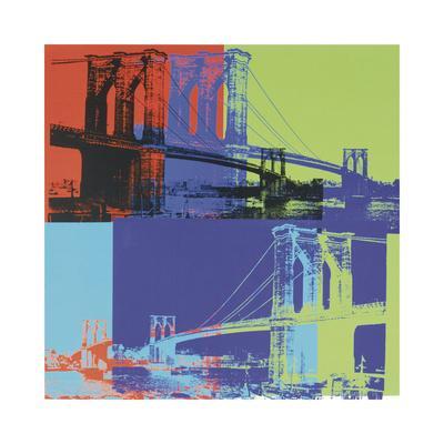 Brooklyn Bridge, c.1983 (Orange, Blue, Lime) - Giclee Print, 20x20 Brooklyn Bridge, c.1983 (Orange, Blue, Lime) - Giclee Print, 20x20