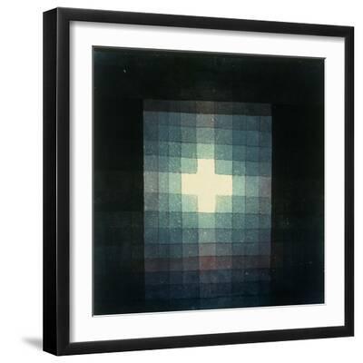 Christliches grabmahl-kreuzbild - Black Framed Art Print Wall Art, 16x16