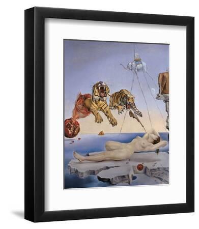 Dream Caused by the Flight of a Bee... - Black Framed Art Print Wall Art, 11x14