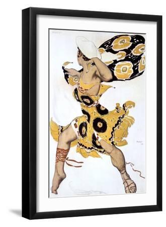 Ephebe, Costume Design for a Ballets Russes Production of Tcherepnin's Narcisse, 1911 - Black Framed Art Print Wall Art, 12x18 Ephebe, Costume Design for a Ballets Russes Production of Tcherepnin's Narcisse, 1911 - Black Framed Art Print Wall Art, 12x18