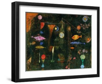 Fish Magic - Black Framed Art Print Wall Art, 20x16