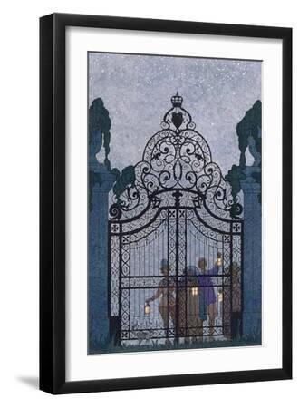 Illustration for 'Fetes Galantes' by Paul Verlaine - Black Framed Art Print Wall Art, 12x18 Illustration for 'Fetes Galantes' by Paul Verlaine - Black Framed Art Print Wall Art, 12x18