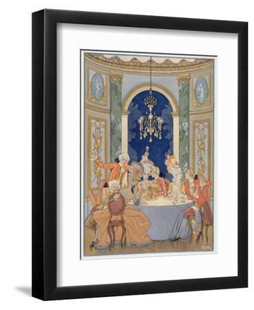Illustration from 'Les Liaisons Dangereuses' by Pierre Choderlos De Laclos (1741-1803) - Black Framed Art Print Wall Art, 9x12