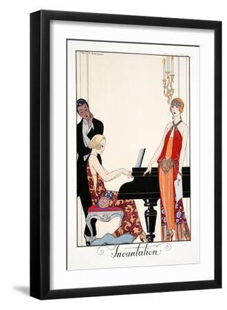 Incantation, from 'Falbalas and Fanfreluches, Almanach des Modes Présentes, - Black Framed Art Print Wall Art, 12x18