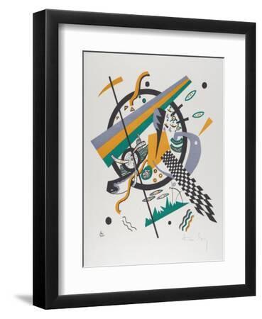 Kleine Welten IV (Small Worlds Iv), 1922 (Lithograph Printed in Green and Orange) - Black Framed Art Print Wall Art, 9x12
