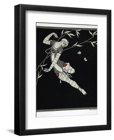 L'Oiseau de Feu, from the Series Designs on the Dances of Vaslav Nijinsky - Black Framed Art Print Wall Art, 9x12