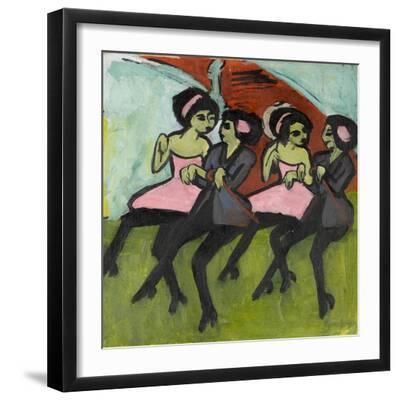 Panama Dancers, 1910-1911 - Black Framed Art Print Wall Art, 16x16