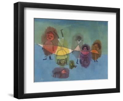 Small Children; Kindergruppe - Black Framed Art Print Wall Art, 12x9