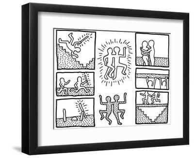 The Blueprint Drawings, 1990 - Black Framed Art Print Wall Art, 12x9