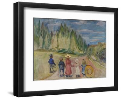 The Fairytale Forest, 1901-2 (Oil on Canvas) - Black Framed Art Print Wall Art, 12x9