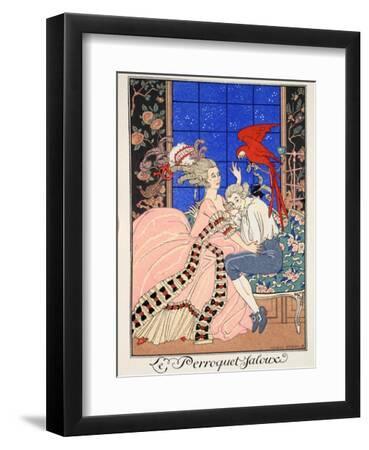 The Jealous Parrot, 1919 - Black Framed Art Print Wall Art, 9x12
