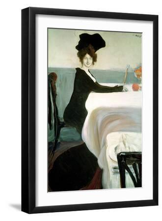 The Luncheon - Black Framed Art Print Wall Art, 12x18