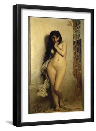 The Slave Girl, 1872 - Black Framed Art Print Wall Art, 12x18