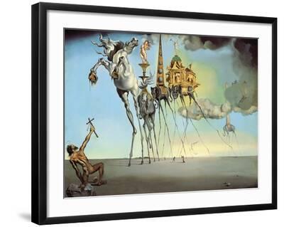 The Temptation of Saint Anthony, 1946 - Black Framed Art Print Wall Art, 24x18