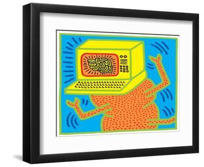 Untitled Pop Art - Black Framed Art Print Wall Art, 12x9 Untitled Pop Art - Black Framed Art Print Wall Art, 12x9