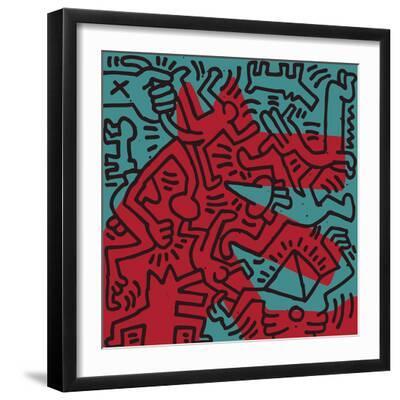 Untitled Pop Art - Black Framed Art Print Wall Art, 16x16 Untitled Pop Art - Black Framed Art Print Wall Art, 16x16